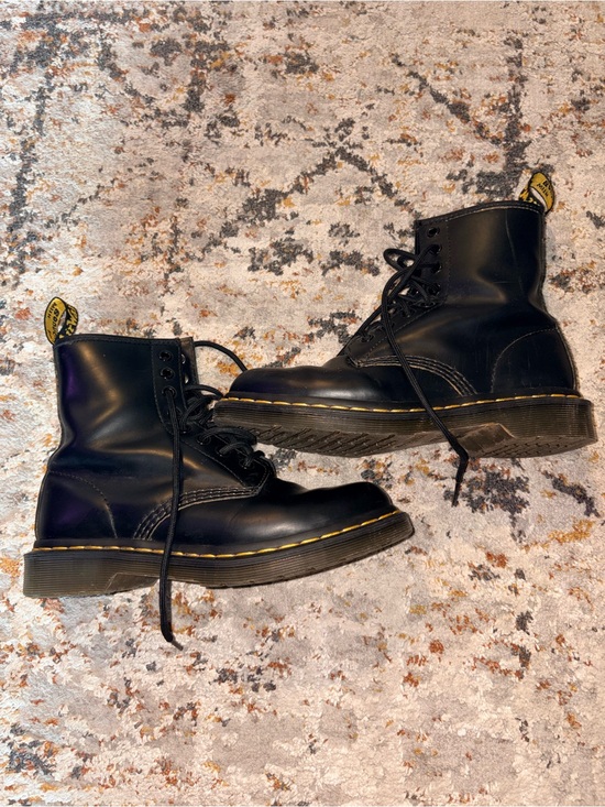 Dr. Martens Shoes - Dr. Martens Black Leather Combat Boots 1460s